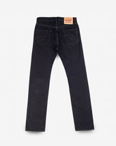 14oz Selvedge Denim Slim Straight Cut Jeans - Indigo Overdyed Black