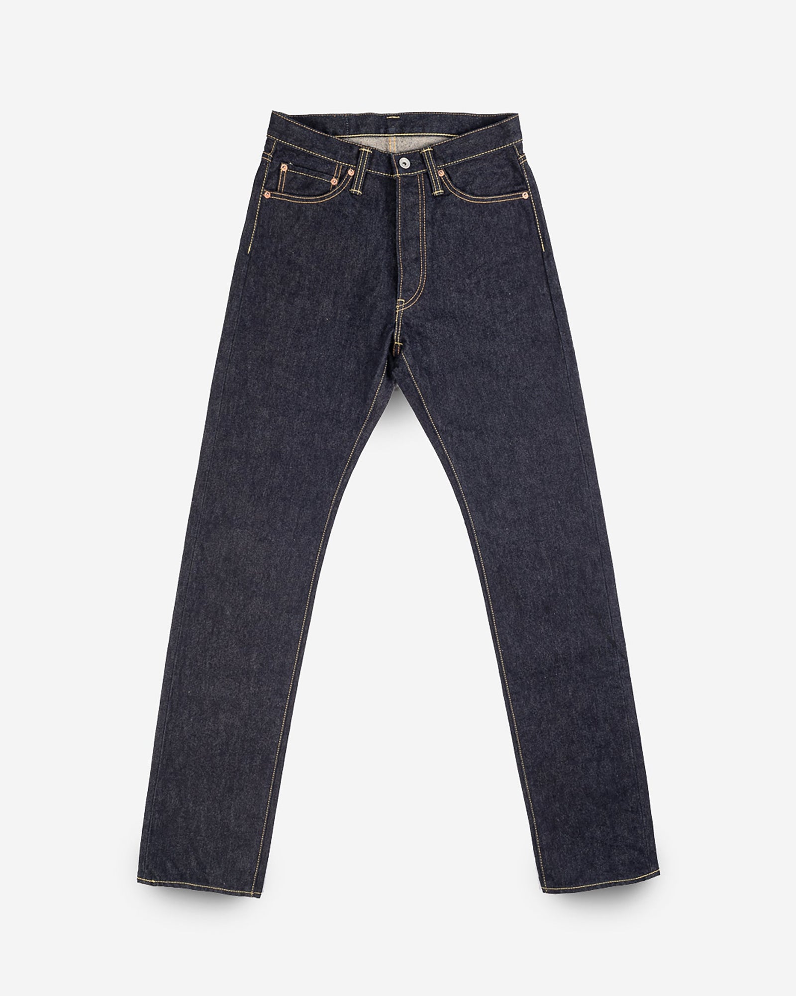 14oz Selvedge Denim Relaxed Tapered Cut Jeans - Indigo