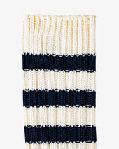 Decka Heavyweight Socks / Stripes - Ivory x Navy