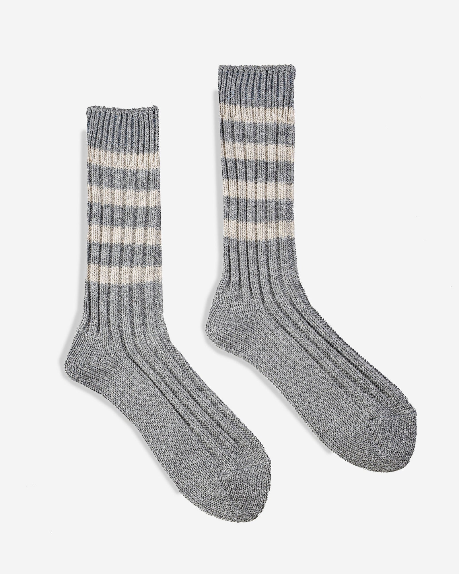 Decka Heavyweight Socks Stripes X Ivory