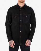 Deerskin Western Shirt "The Big Buck" - Black (Version 1)
