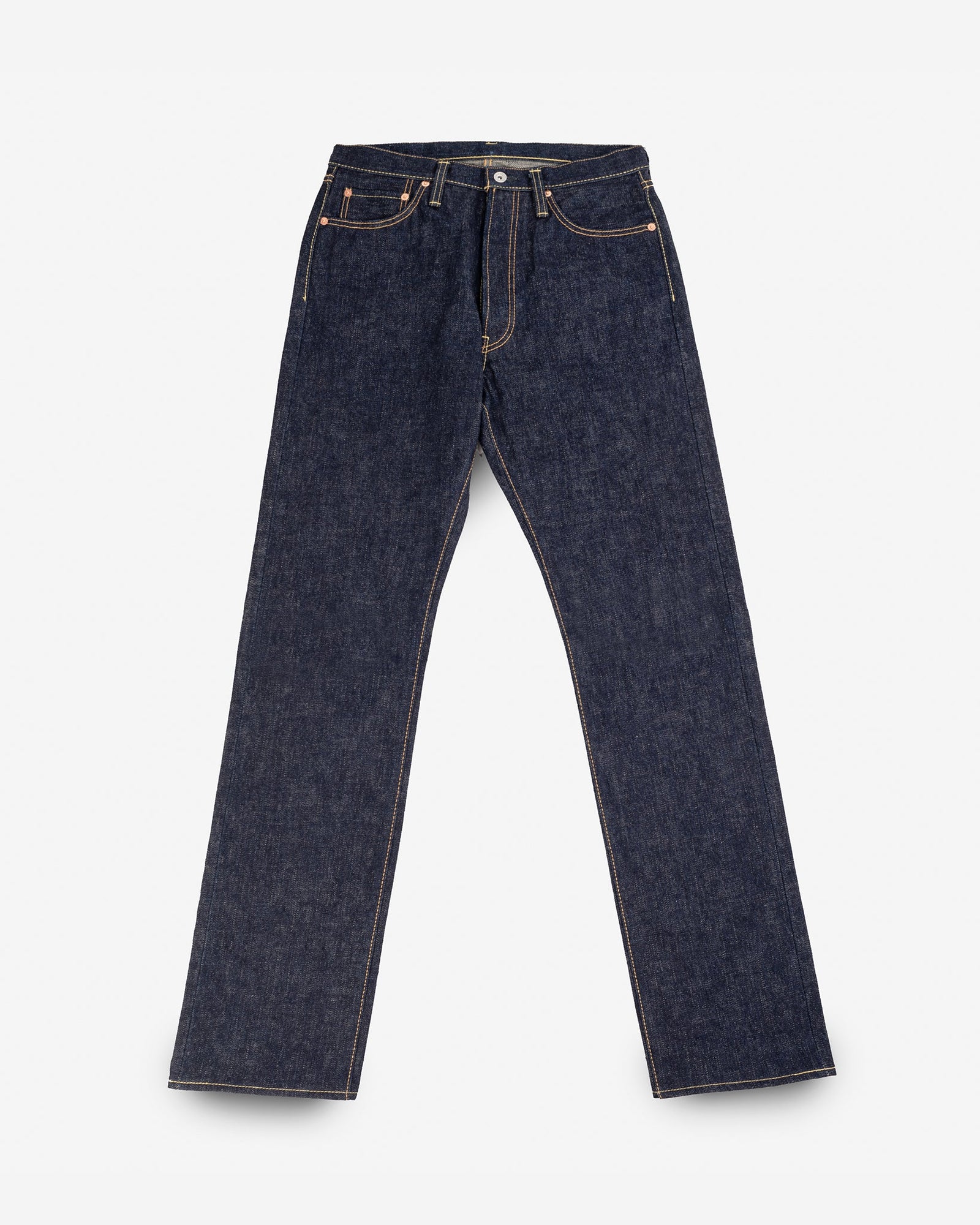 18oz Vintage Selvedge Denim Relaxed Tapered Cut Jeans - Indigo
