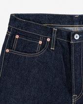 14oz Broken Twill Selvedge Denim Straight Cut Jeans - Indigo