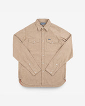 10oz Selvedge Chambray Western Shirt - Khaki