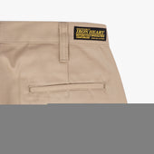9oz Mercerised Selvedge Cotton Straight Cut Chinos - Khaki