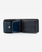 Small Shell Cordovan Wallet - Navy