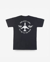 OGL 6.2oz Ringspun T-shirt - Silkscreen Printed 'Fly Me To The Moon' - Charcoal