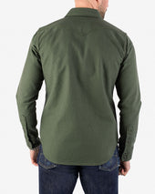 13oz Military Serge Western Shirt - Olive Drab Green