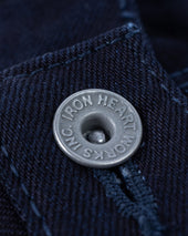 14oz Selvedge Denim Slim Straight Cut Jeans - Indigo/Indigo