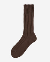 Decka Cased Heavyweight Plain Socks - Brown