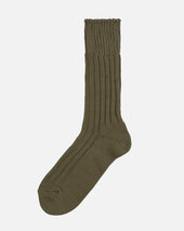 Decka Cased Heavyweight Plain Socks - Olive