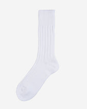 Decka Cased Heavyweight Plain Socks - White