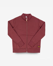 14oz Ultra Heavyweight Loopwheel Cotton Zip Up Sweater - Burgundy
