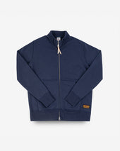 14oz Ultra Heavyweight Loopwheel Cotton Zip Up Sweater - Navy