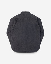 12oz Selvedge Denim Work Shirt With Snaps - Black