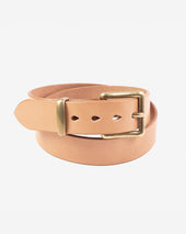 Heavy Duty "Tochigi" Leather Belt - Natural