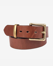 Heavy Duty "Tochigi" Leather Belt - Brown