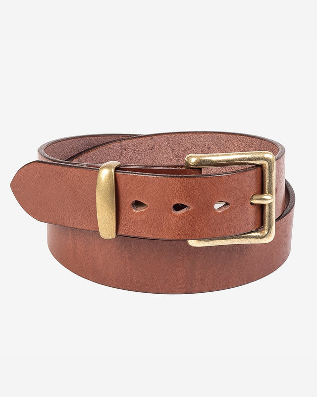 Heavy Duty "Tochigi" Leather Belt - Brown