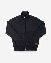 14oz Ultra Heavyweight Loopwheel Cotton Zip Up Sweater - Black