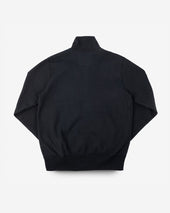14oz Ultra Heavyweight Loopwheel Cotton Zip Up Sweater - Black