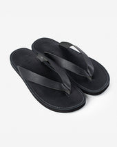 OGL X Dr. Sole Leather Thong Sandals - Black
