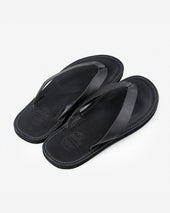 OGL X Dr. Sole Leather Thong Sandals - Black