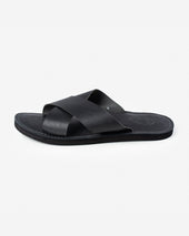 OGL X Dr. Sole Leather Cross Sandals - Black