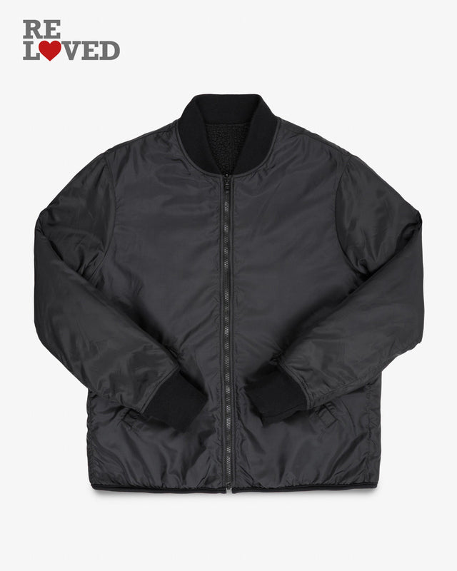 Reversible Fleece Jacket - Black (IHJ-157-BLK) Size Large
