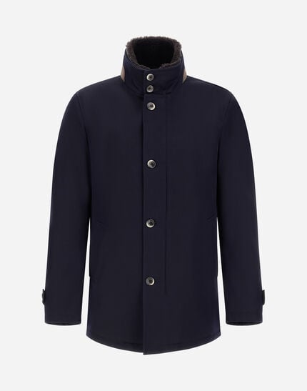 Diagonal Wool Car Coat