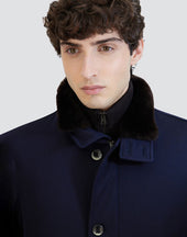Diagonal Wool Car Coat
