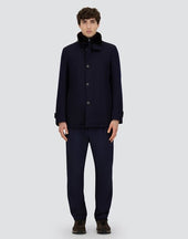 Diagonal Wool Car Coat