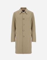 STRETCH COTTON VELVET AND MONOGRAM RAINCOAT