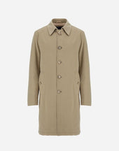 Stretch Cotton Velvet And Monogram Raincoat