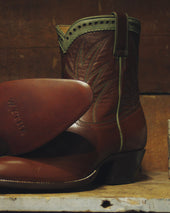 Brown/Sagebrush Calfskin Pee Wee Boots