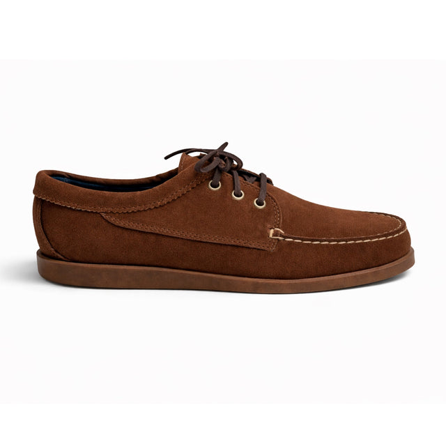 Men’s Blucher Shoe: Brown Nubuck
