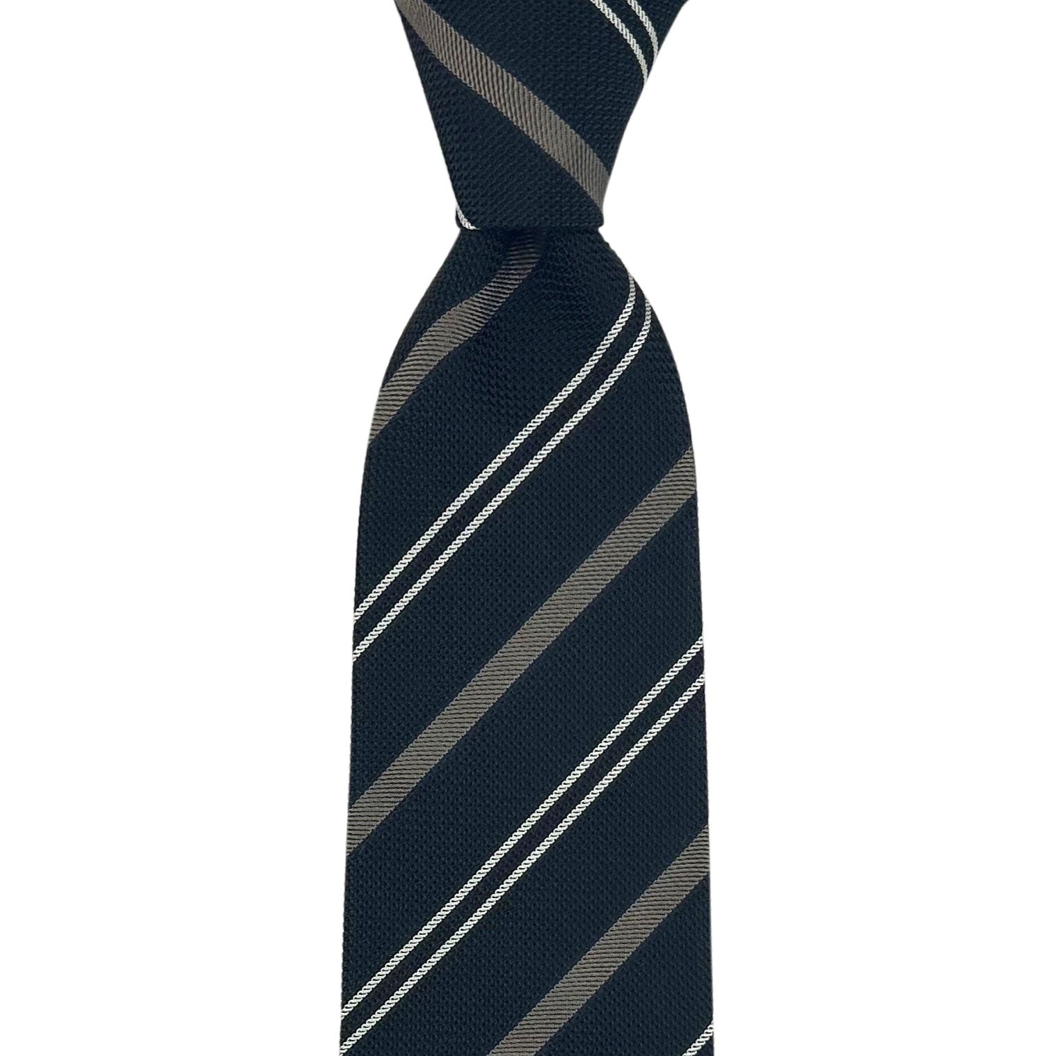 Granadine tie unlined – Striped - Bigi Ties