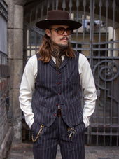 Prequel, J1011 Traditional Reborn Gilet, Stripe