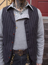 Prequel S1015 Classic Long Point Shirt Stripe