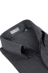 Charcoal Button Down Collar Polo Short Sleeve Davis Fit