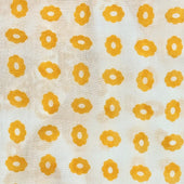 Cashmere And Silk Geometric Provence Neckerchief In Gold