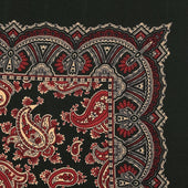 Silk Paisley Neckerchief In Dark Green