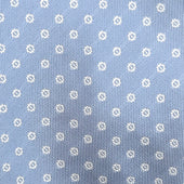Floral Silk Woven Tie In Light Blue