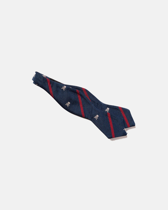 With Red Skull And Bones Club Bow Tie