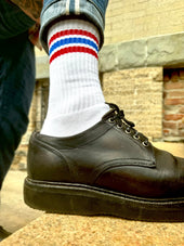 Grey Striped Bamboo Tube Socks