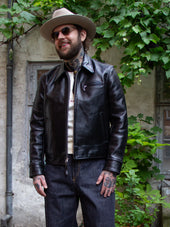 Aero Leather Clothing, 1930's Premier Highwayman, Black Chromexcel Horsehide