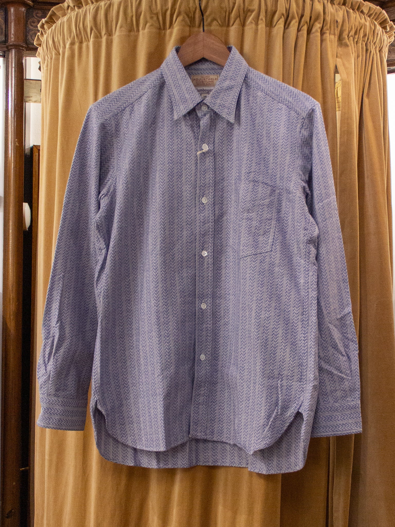 Adjustable Costume As 132 Cotton Dobby Work Shirt Sax