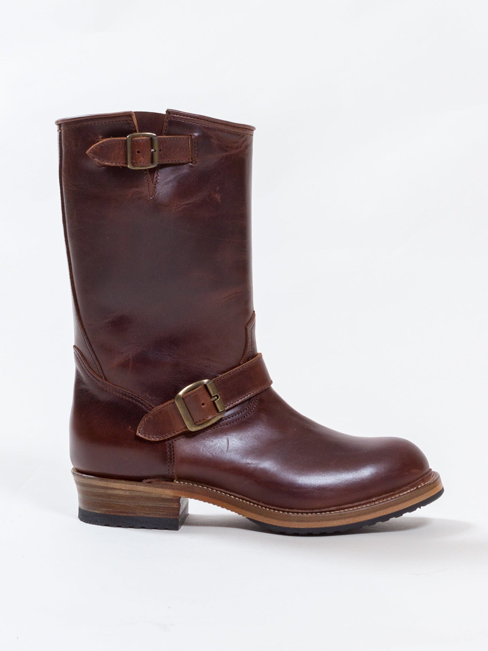 Bright Shoemakers Engineer Boot Chestnut Brown