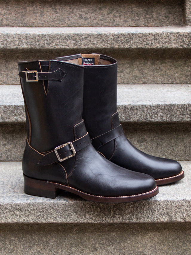 The 2 Monkeys, Type I Engineer Jelado Booted, Black Teacore Horsebutt