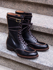 The 2 Monkeys, Grand Sportif, Black Teacore Front Quarter Horsehide