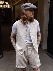Belafonte Ragtime Clothing, Gurkha Shorts Double Buttons, Beige, 28-30